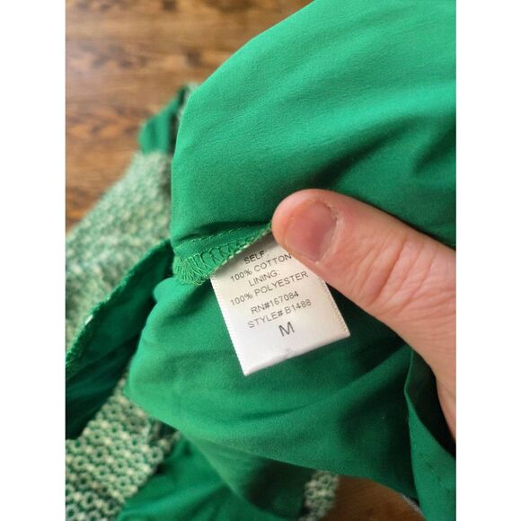 Pomander Place Tuckernuck Green Briar Eyelet Sleeveless Noelle Shirt Dress sz Me - Picture 4 of 5